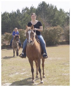 Ceely Barfield on her Paso Fino.