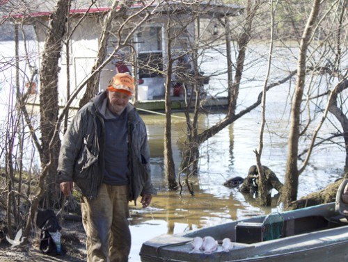 Randy Burns just in from his daily fishing trip. Lori Ceier/Walton Outdoors